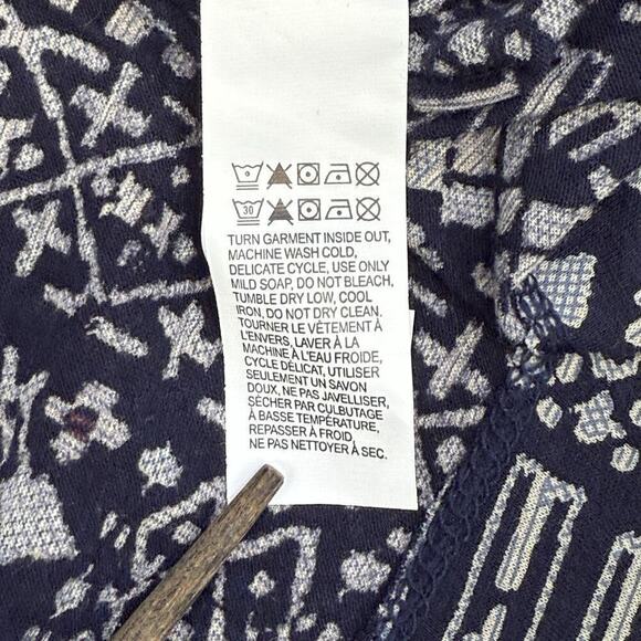 Lucky Brand Blouse Top Womens Plus Size 3X Blue Print Western Boho Peasant NWT - Picture 7 of 9